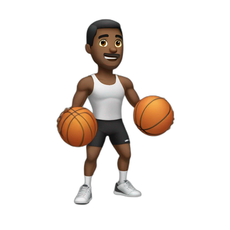 Hombre negro entrenando  emoji