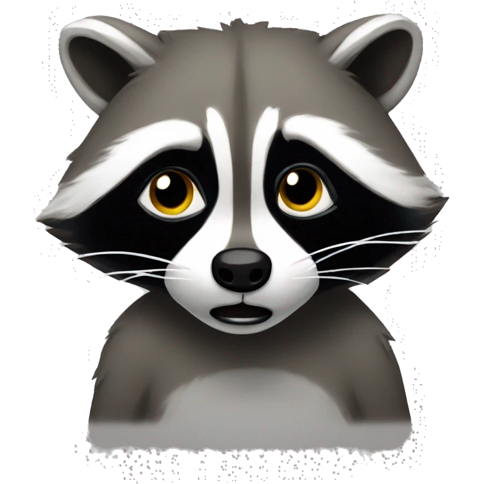 Pleading raccoon emoji