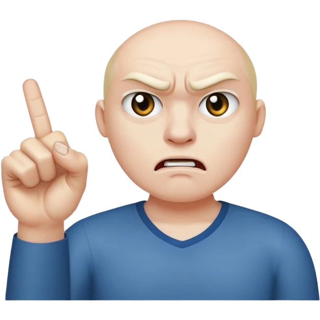 scary person holding middle finger emoji