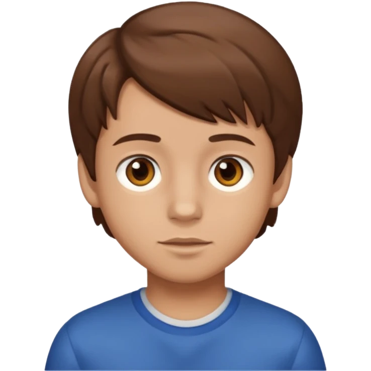boy,  brown hair, , brown eyes,  skin, emoji
