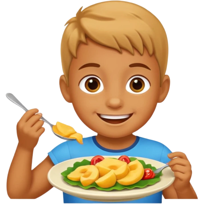 Bok yiyen çocuk emoji