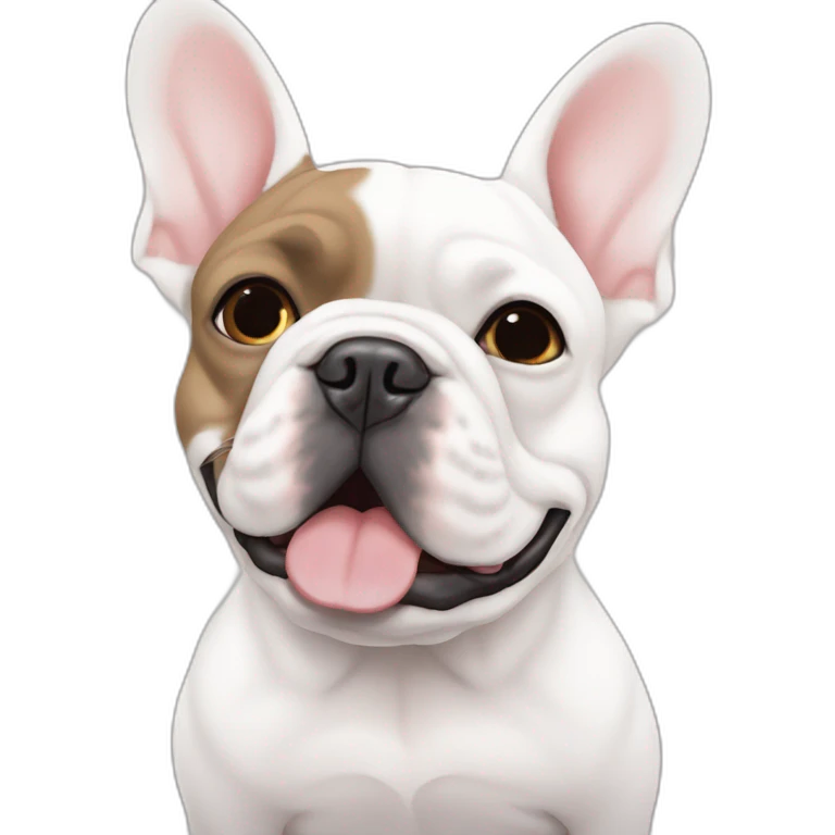 white FRENCH BULLDOG-asmr emoji