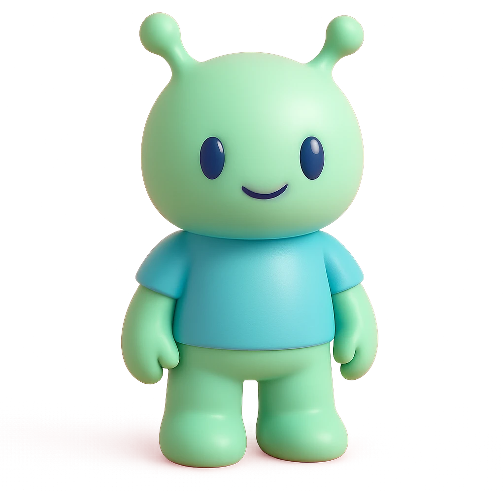 alien with antennae and green skin, standing pose emoji