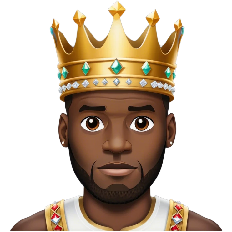 LeBron James with crown emoji