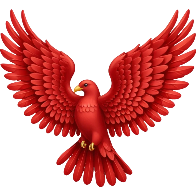 Red angel wing emoji