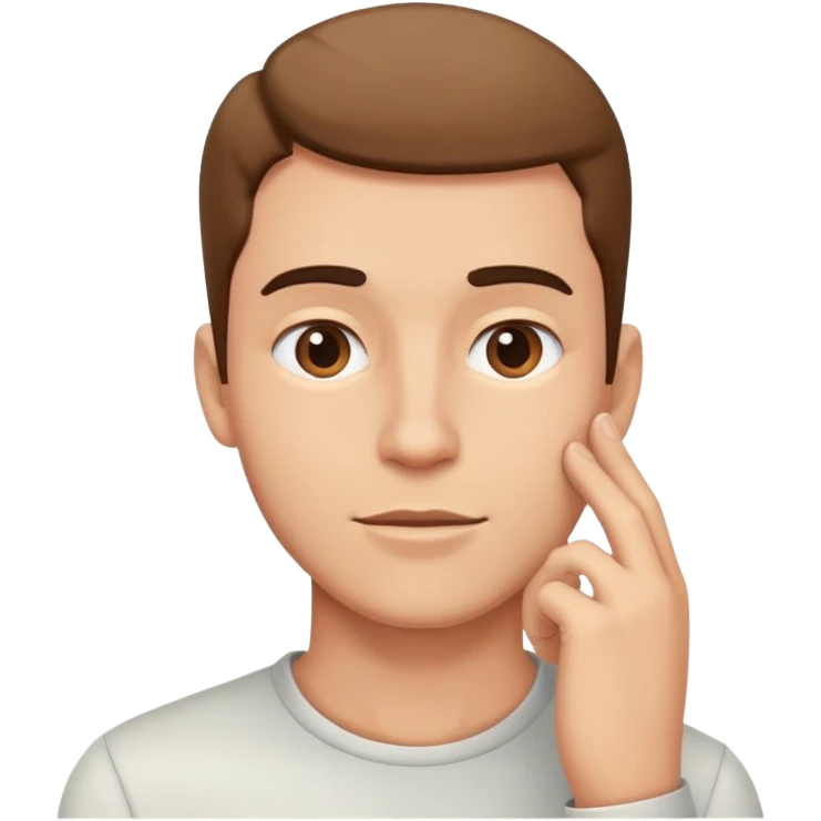 guy with motion hand under chin emoji