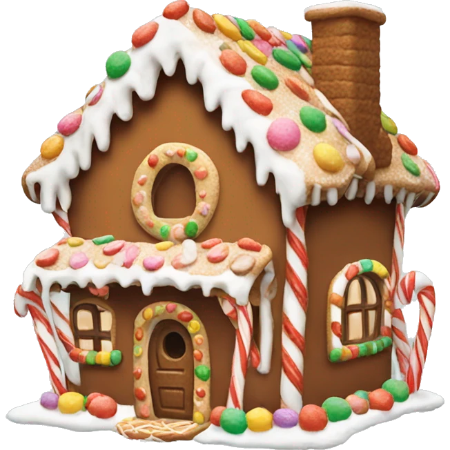 Gingerbread house cute emoji