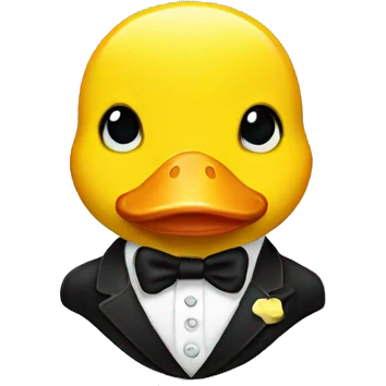 Yellow duck in tuxedo emoji