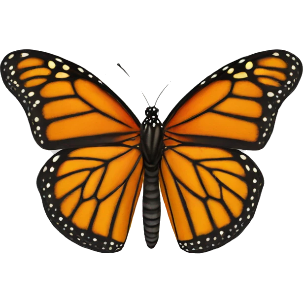 Monarch butterfly emoji