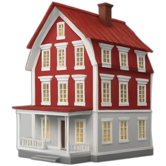 Swedish red white house emoji