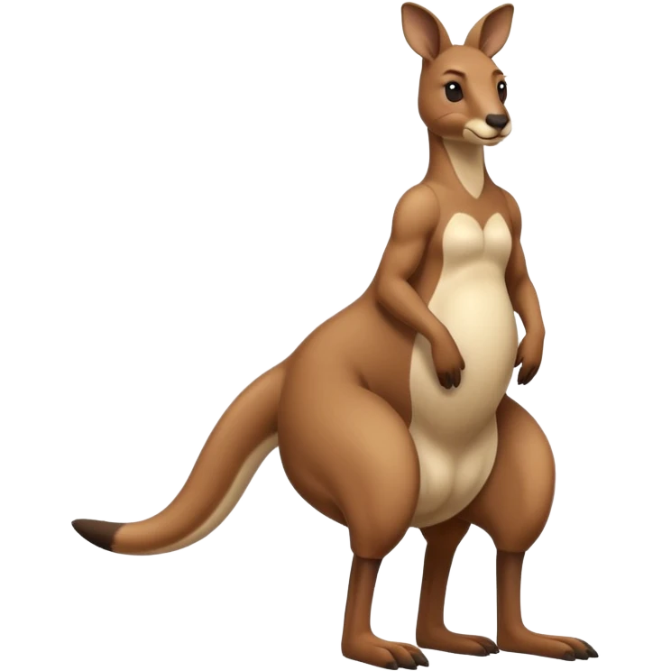 Kangaroo balancing on its tail emoji