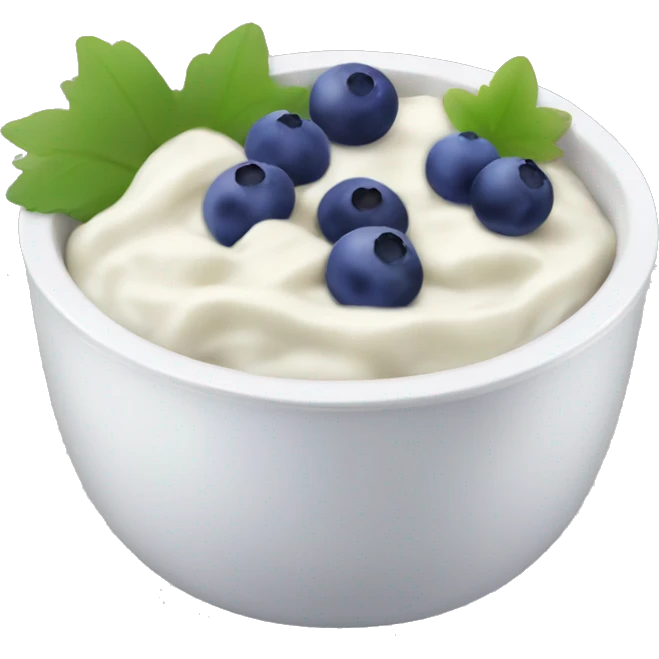 yoghurt bowl with grapes and blueberries emoji