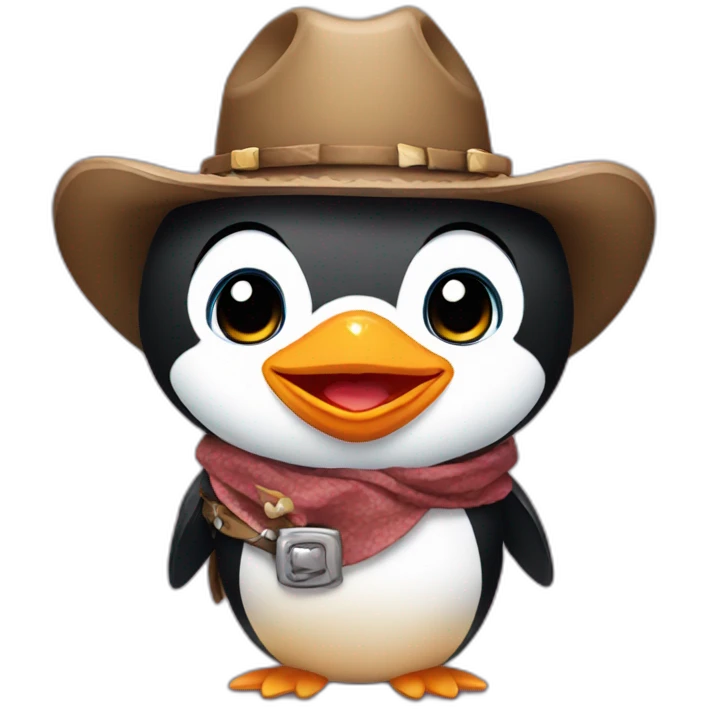 baby cowboy penguin emoji