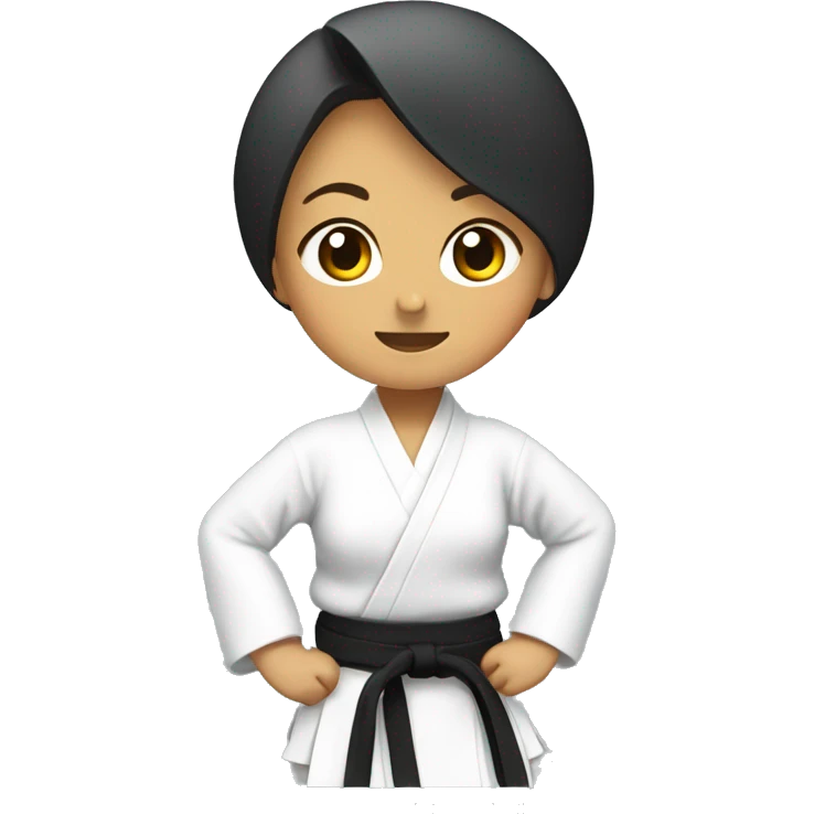 aikido woman with hakama emoji