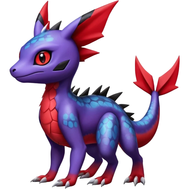  Cute Guilmon-Latias-Salandit-Umbreon-Fakémon-hybrid-creature (full body)  emoji