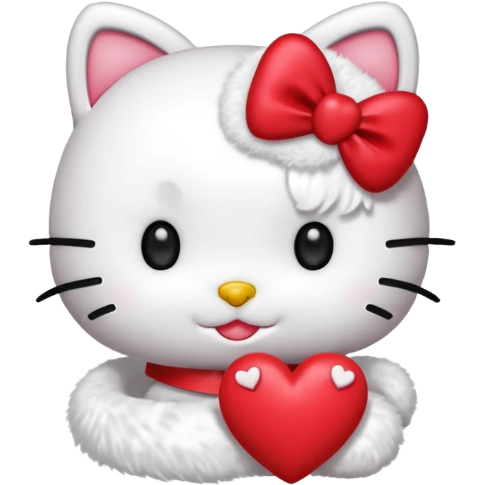 hello kitty with heart emoji