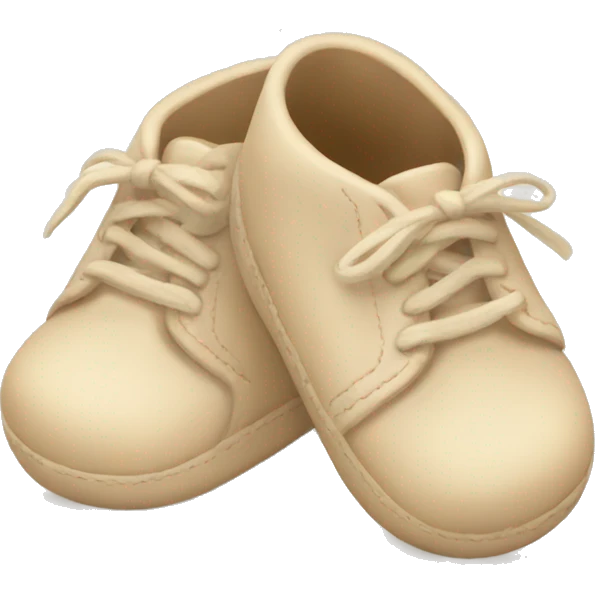 Beige baby shoes  emoji