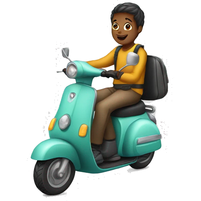 scooter with child emoji