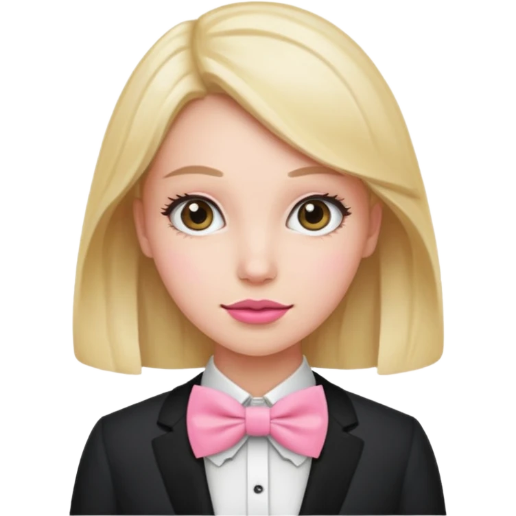 woman with pink bowtie emoji