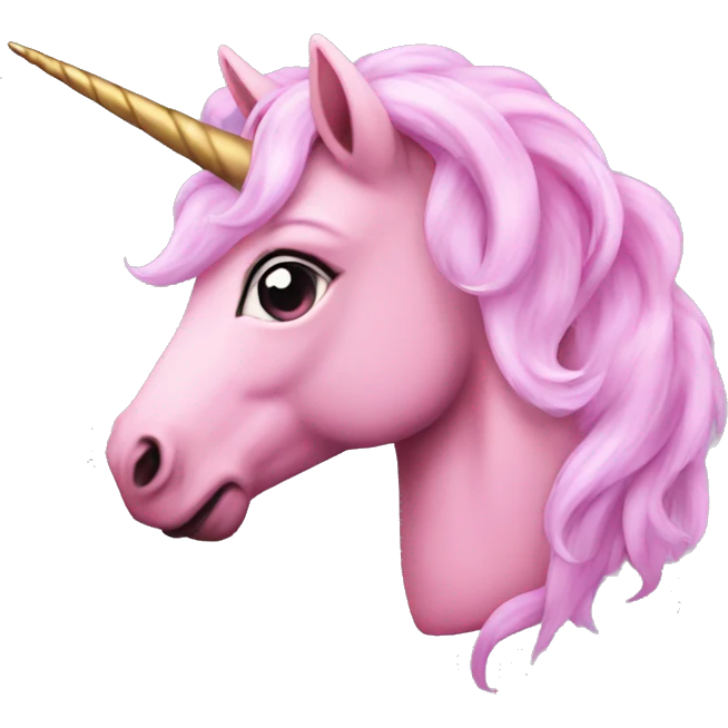 Unicorn heart pink emoji