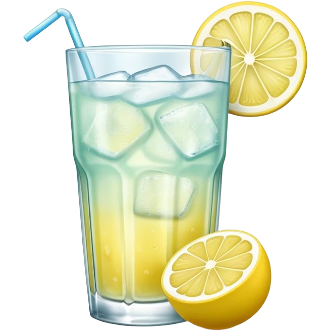 Ice cold glass of limonada emoji