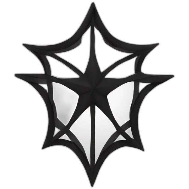 Pentagrama de color negro emoji