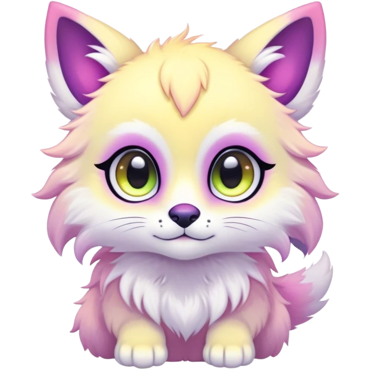 Kawaii bright fantasy ethereal anthro fursona animal emoji