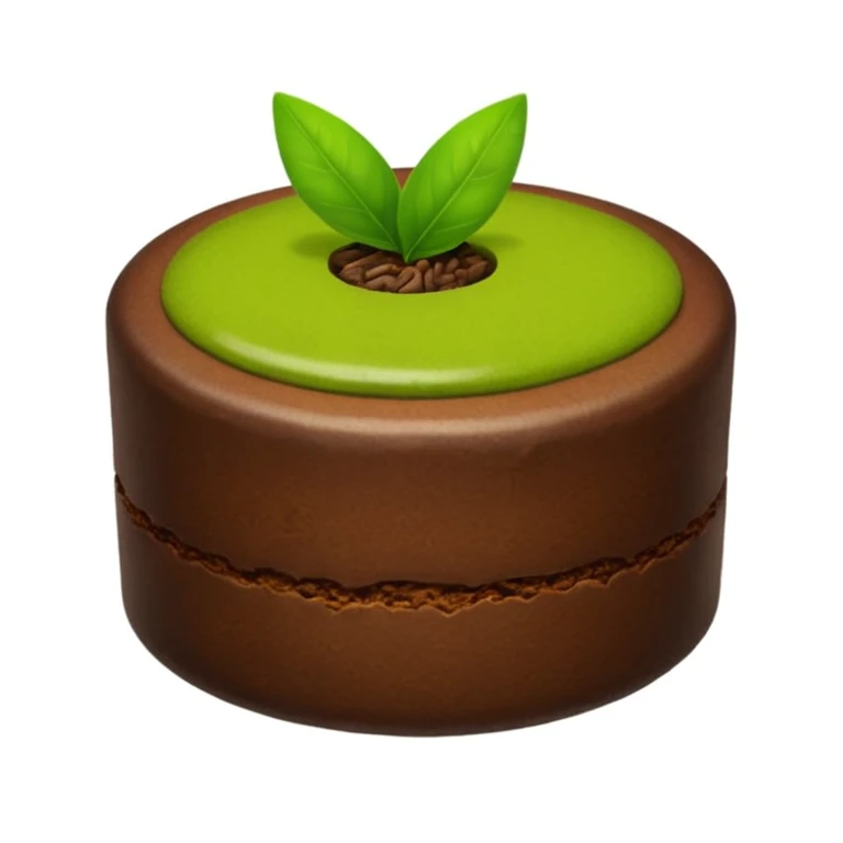 iPhone emoji icon of Pu-erh tea, green background emoji