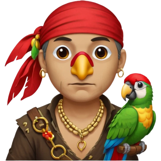 pirate and parrot emoji