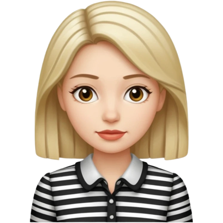 woman with black Striped Shirt not a t shirt emoji