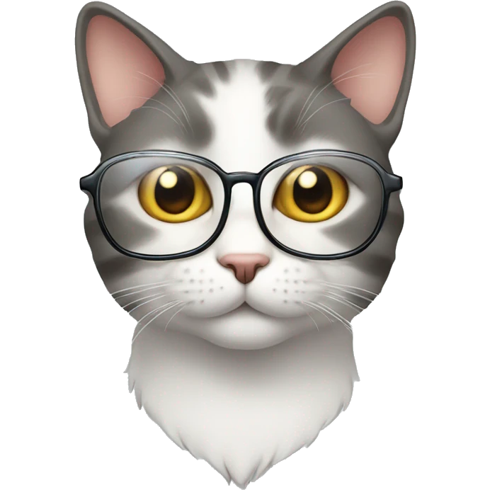 Cat with glass emoji