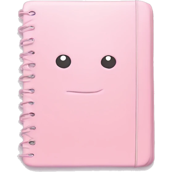 pastel pink notebook emoji