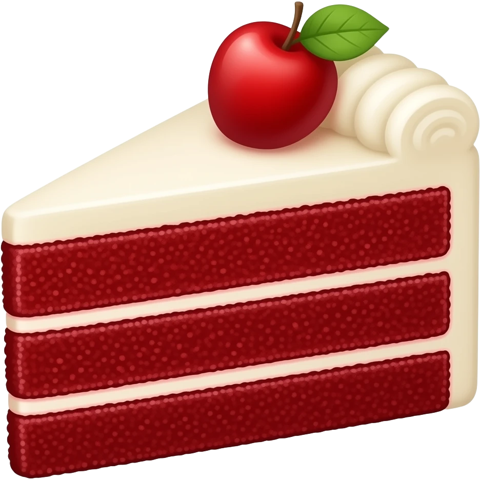 red velvet cake slice emoji