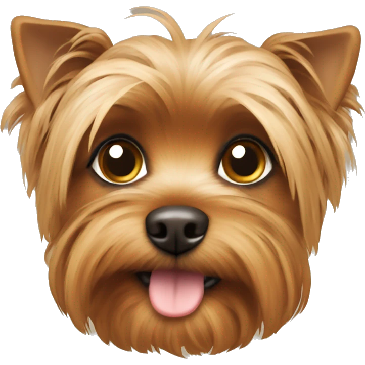 Yorki brown little dog  emoji