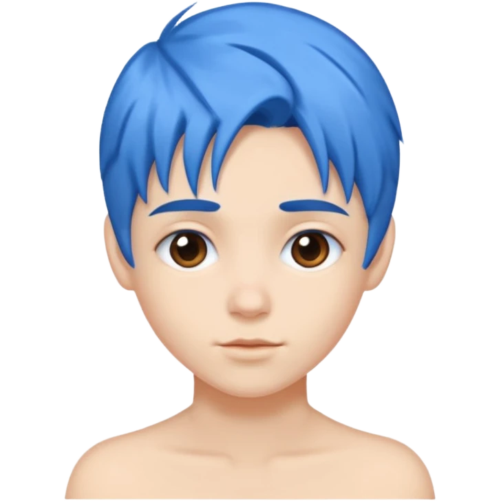 blue haired human emoji