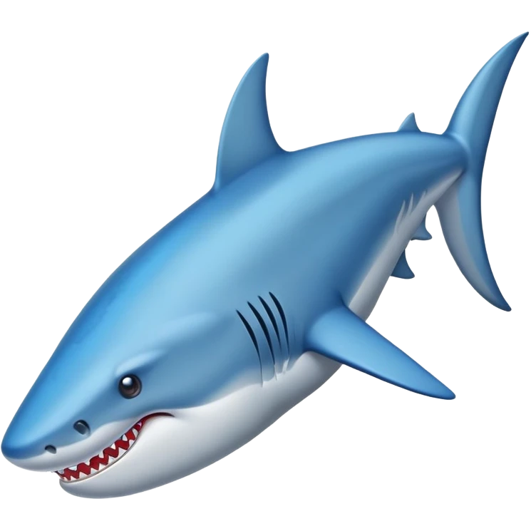 Un tiburón con zapatos azul  emoji