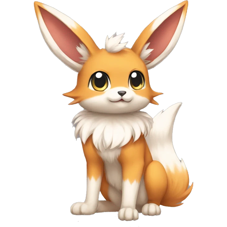 Eeveelution-Bunny-Fox-Pokémon-fusion full body emoji