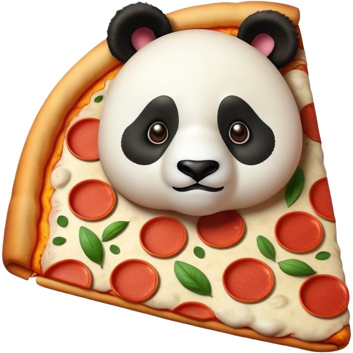 Pizza with panda emoji