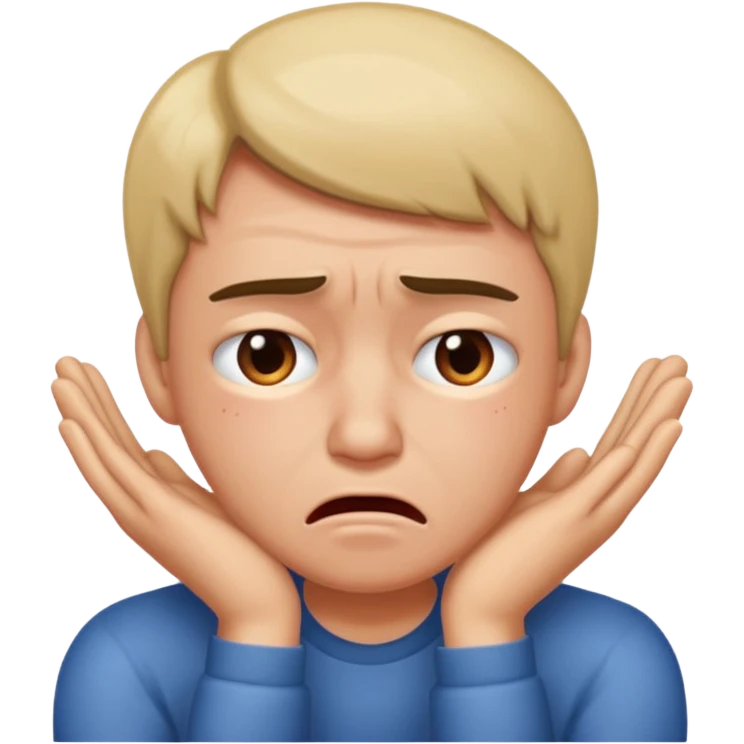 Person cramping emoji