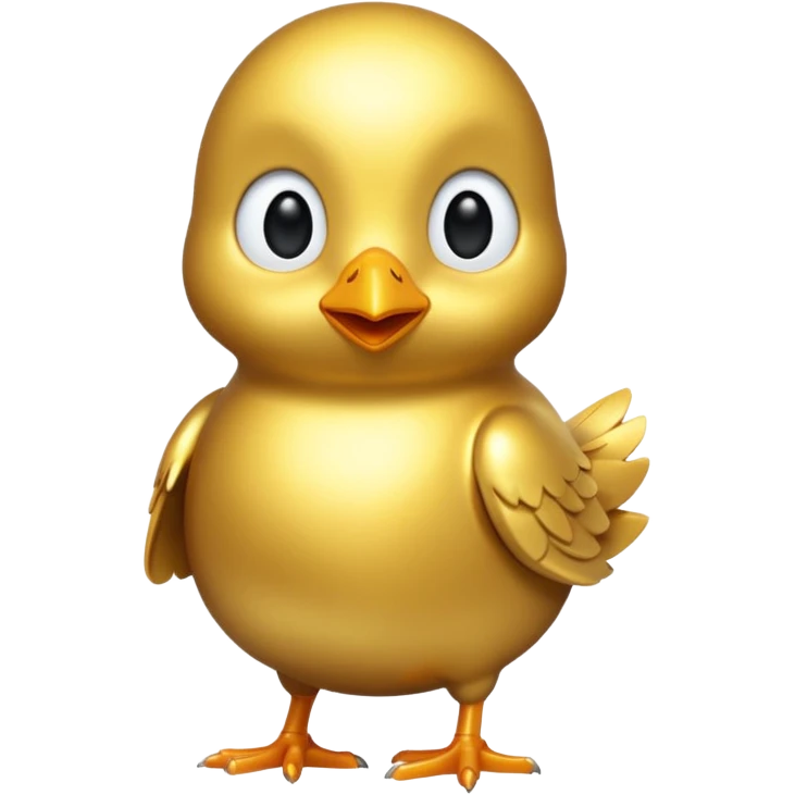 gold metal chick emoji