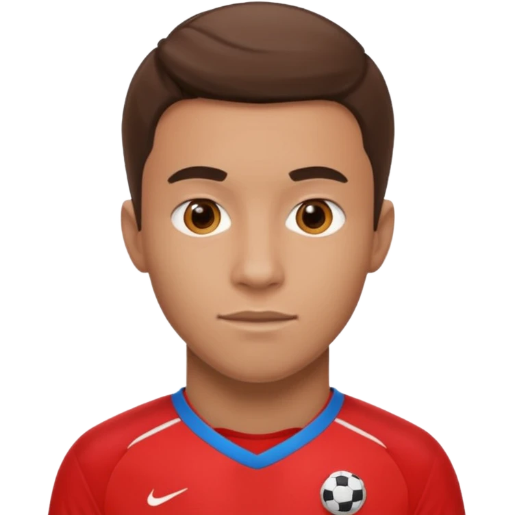 man soccer player with red jersey emoji