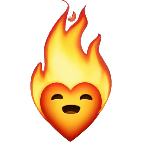 Flaming heart emoji