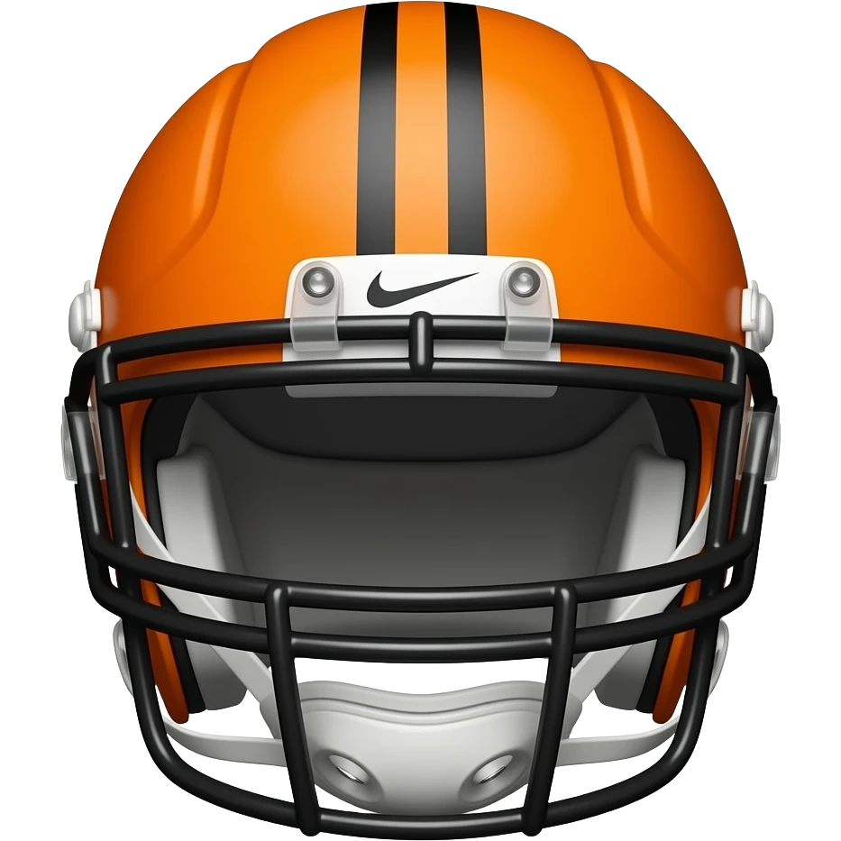 Nike football helmet orange and black emoji