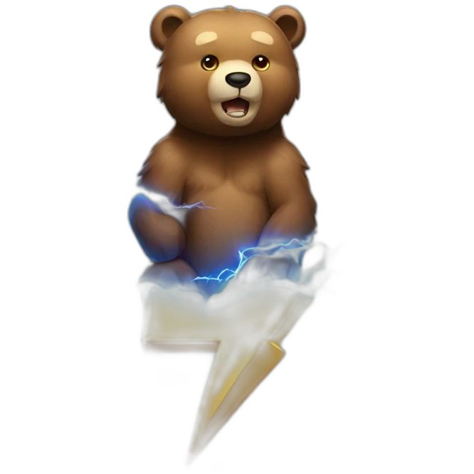 bear with lightning emoji