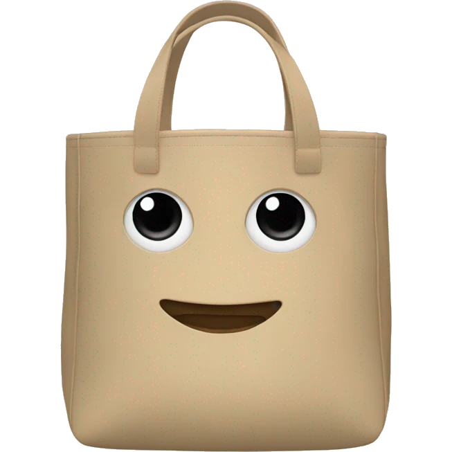 beige tote bag emoji