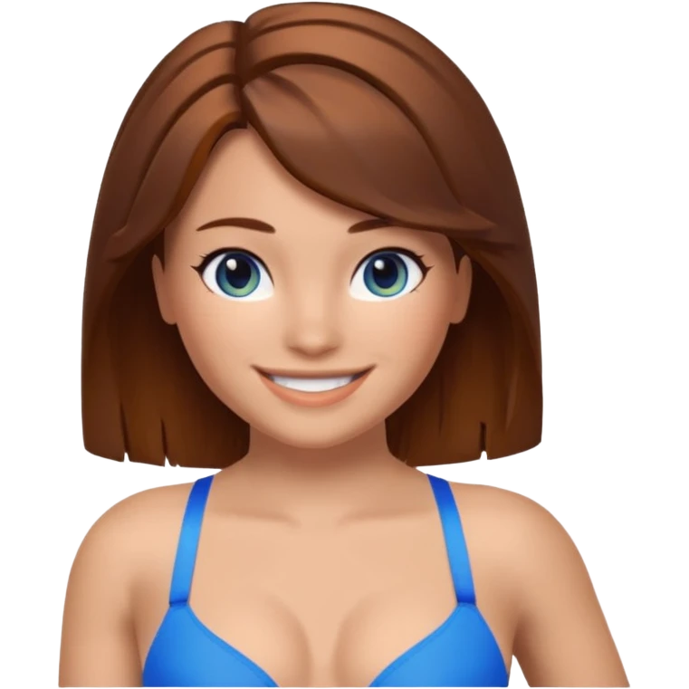 Roblox darians46 AVATARgirl whit brown hair and blue bra emoji