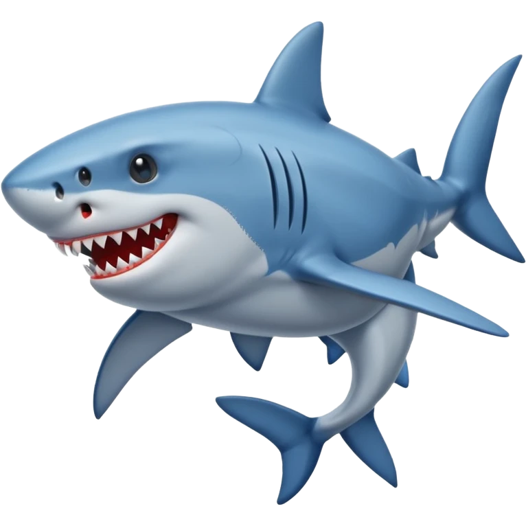 A shark with blue shoes emoji