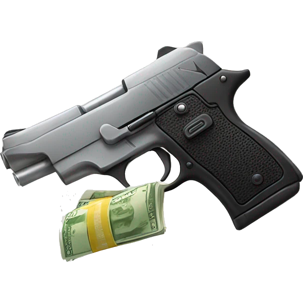 pistola lanzando billetes emoji