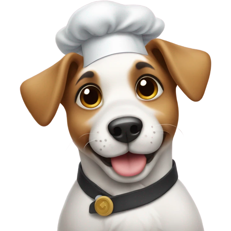 A puppy chef emoji