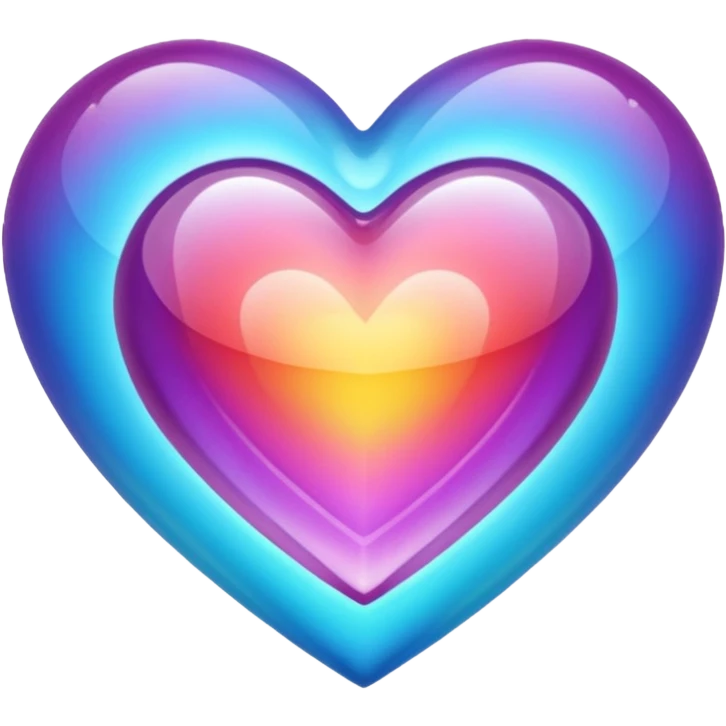 colorful crystal heart emoji